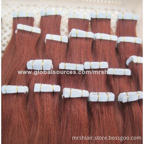 45cm Peruvian virgin silk straight tape in hair extensions